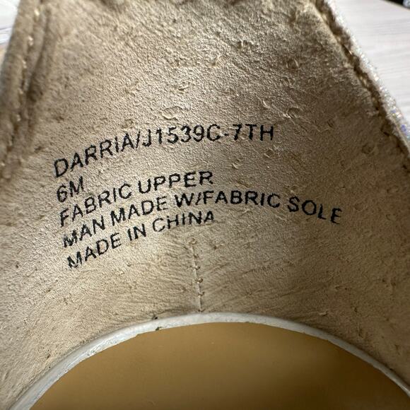 Thalia Sodi Stiletto Heel Darria Rhinestone Sandals WMNS 6M Silver Ankle Straps - Picture 12 of 13